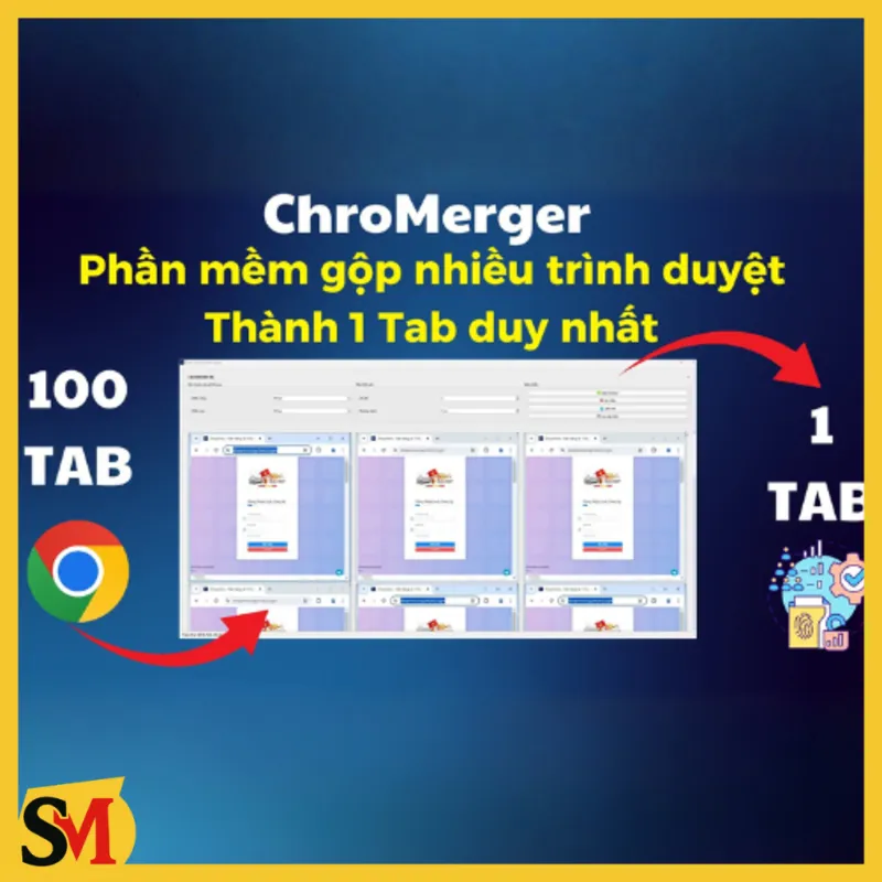 ChroMerger: Trình Quản Lý Chrome Chuyên Nghiệp, Gộp Nhiều Cửa Sổ Chrome Thành 1 Tab Duy Nhất