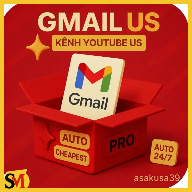 GMAIL US CỔ +KÊNH US ( 2012-2022)