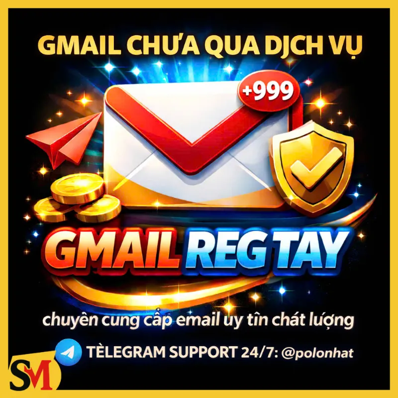 GMAIL VIỆT NEW REG TAY CHẤT LƯỢNG CHƯA QUA DỊCH VỤ – HÀNG NGÂM ĐA DẠNG (ĐUÔI GMAIL.COM)