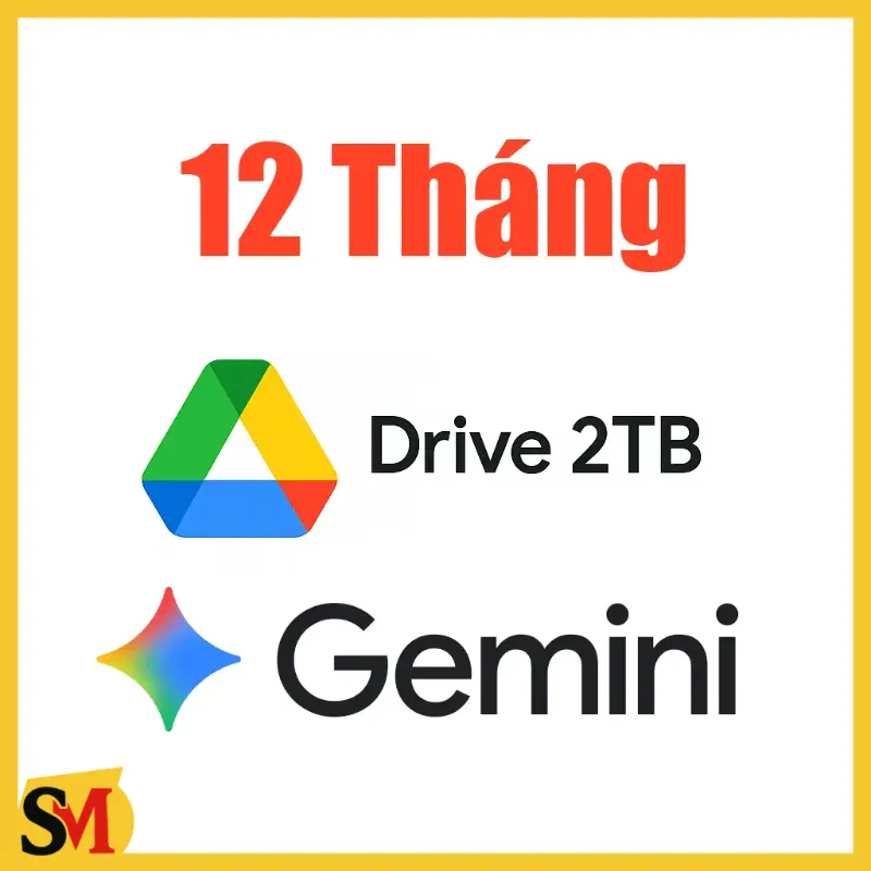 Google One 2TB + Gemini PRO 12 Tháng | Lưu Trữ Mạnh Mẽ + Video AI Chính Hãng