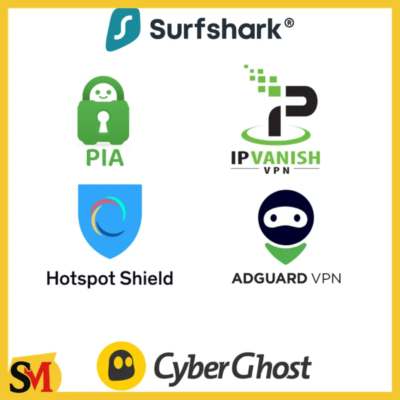 Tài Khoản Surfshark,PIA,IPVanish,Hotspot Shield,CyberGhost,AdGuard VPN