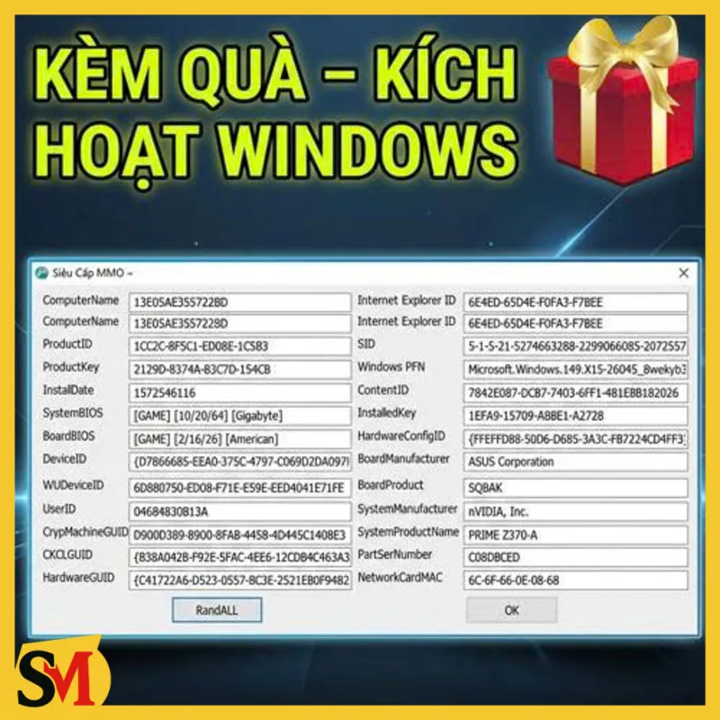 Tool đổi thông số máy tính Change Info PC tạo môi trường sạch cho Windows