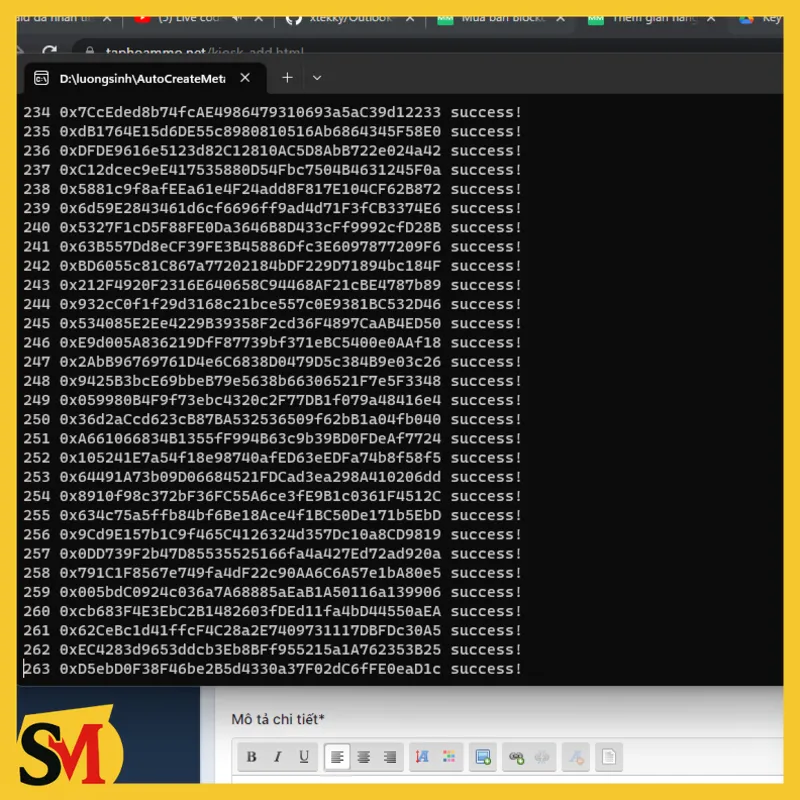 Tool tạo ví chạy Airdop
